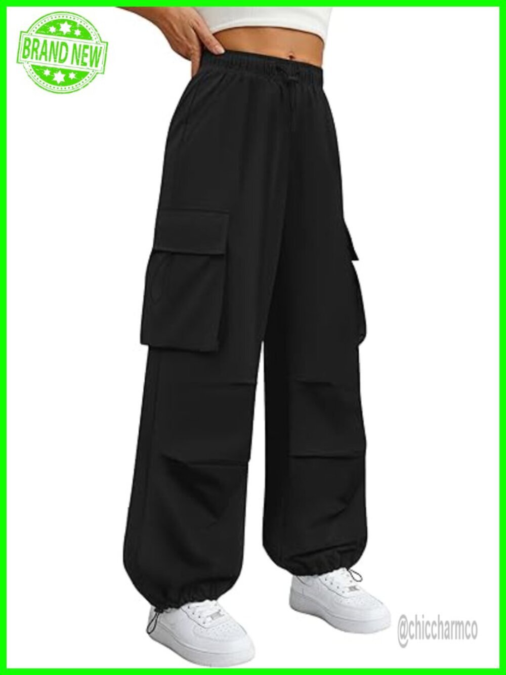 Quick Dry Lightweight Baggy Hiking Pants with Pockets Elastic Waisted